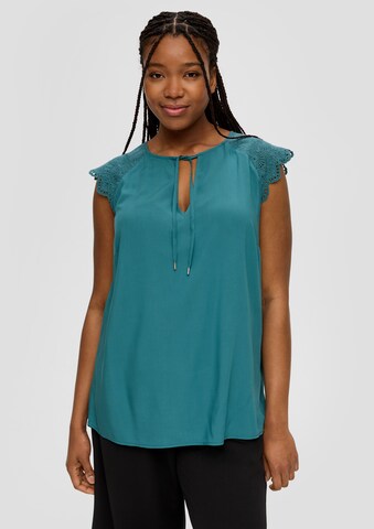 QS Blouse in Blue: front
