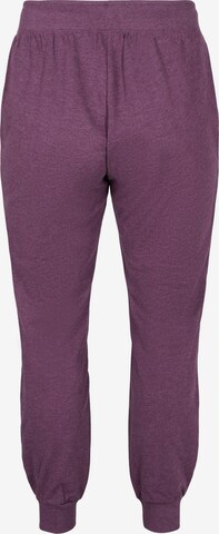 Active by Zizzi Tapered Workout Pants 'CADALIA' in Purple