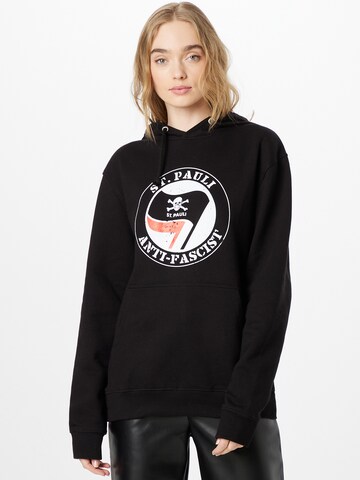 Sweat-shirt 'Anti Fascist' FC St. Pauli en noir : devant