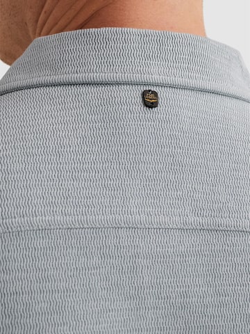 PME Legend Regular fit Overhemd 'Shirt with short sleeves in interlock jersey' in Blauw
