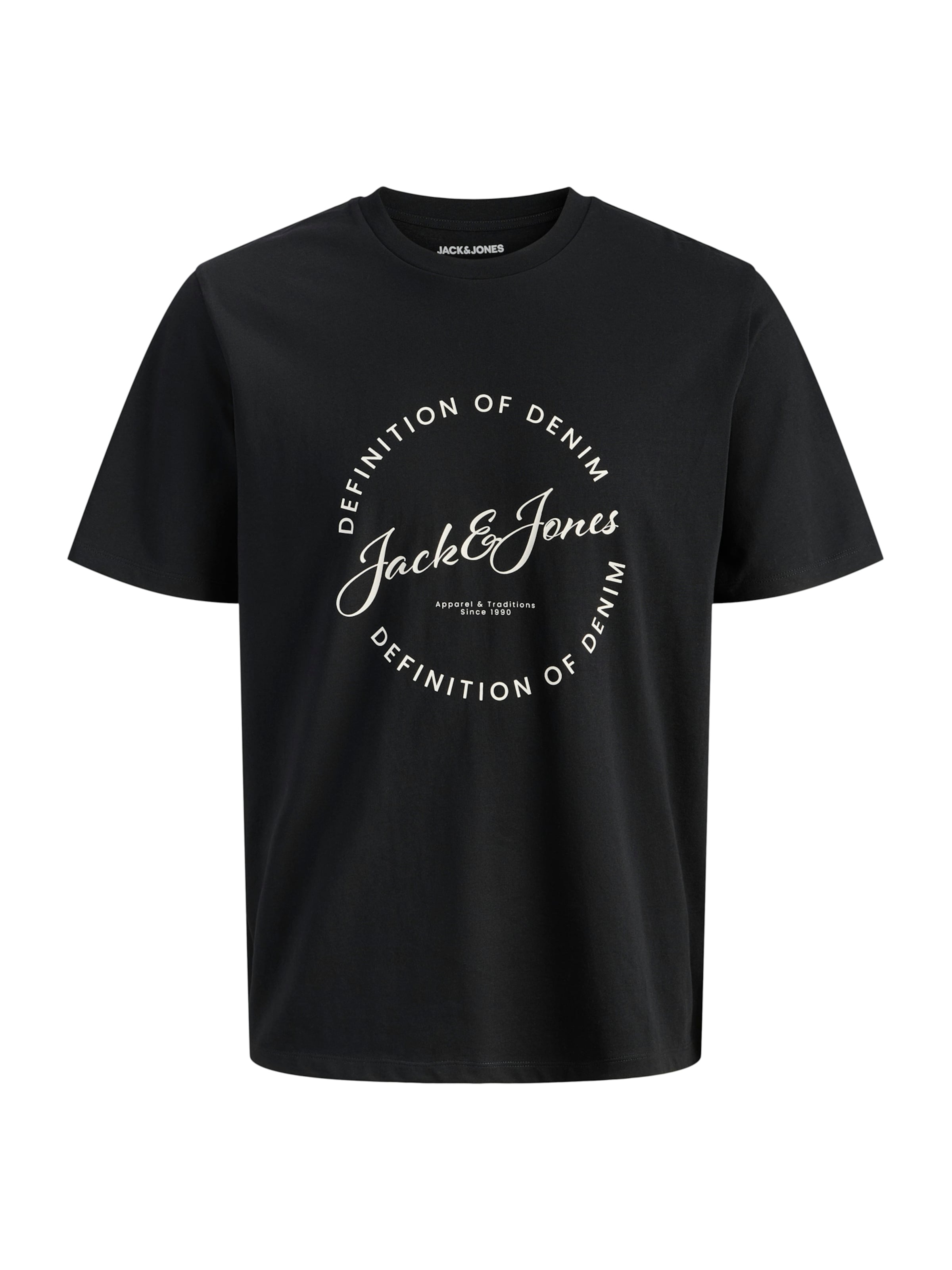Jack & Jones Plus Shirt 'JJGRAYSON' in Zwart: voorkant