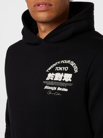 River Island Sweatshirt 'METROPOLE PARIS' in Black