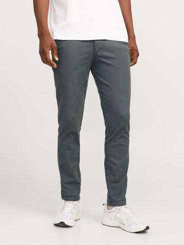 JACK & JONES - Slimfit Pantalón chino 'JPSTMarco Fury' en gris: frente