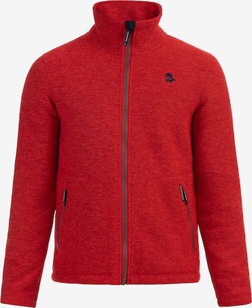 Schmuddelwedda Fleece jas in Rood: voorkant