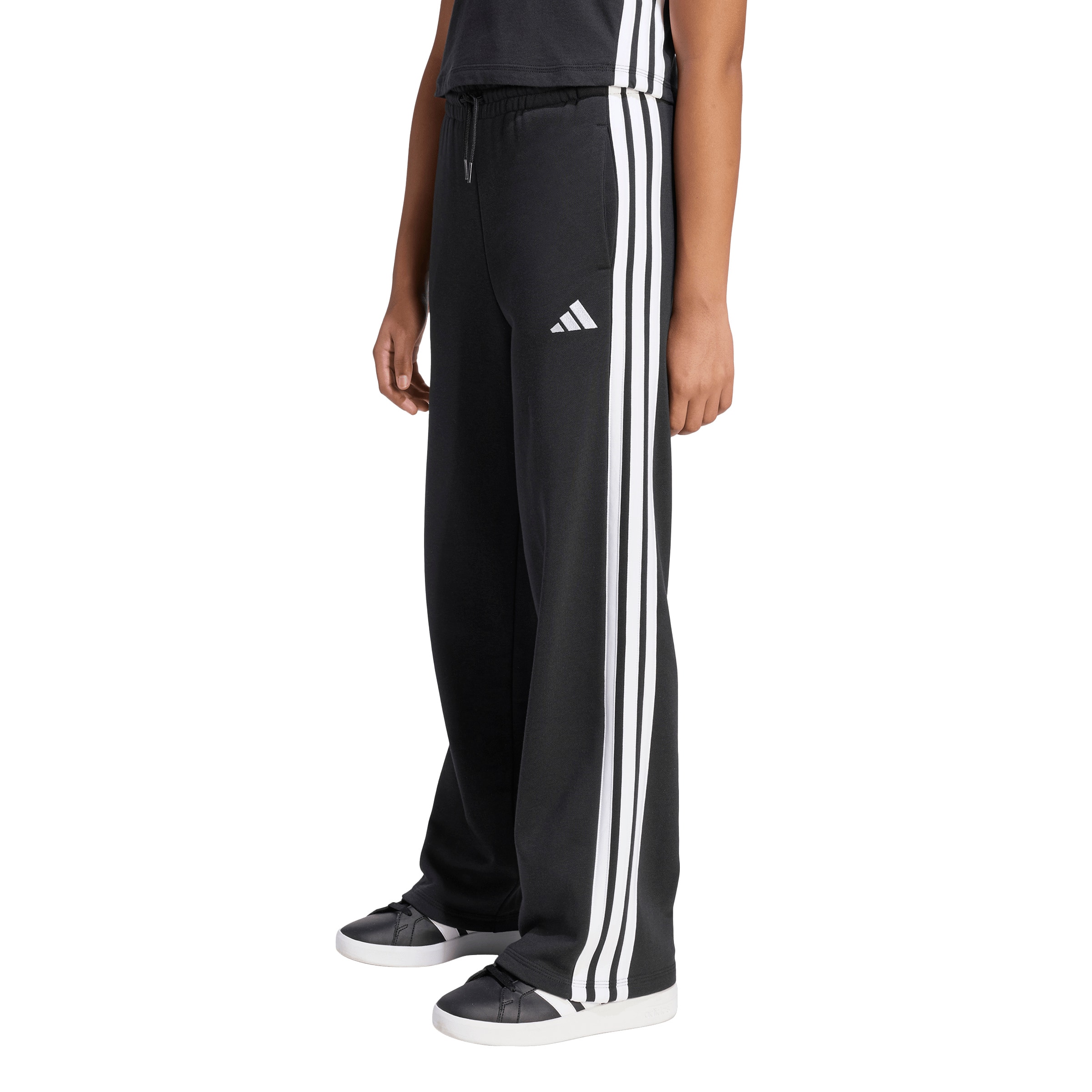 juoda ADIDAS SPORTSWEAR Plačios klešnės Sportinės kelnės: priekis