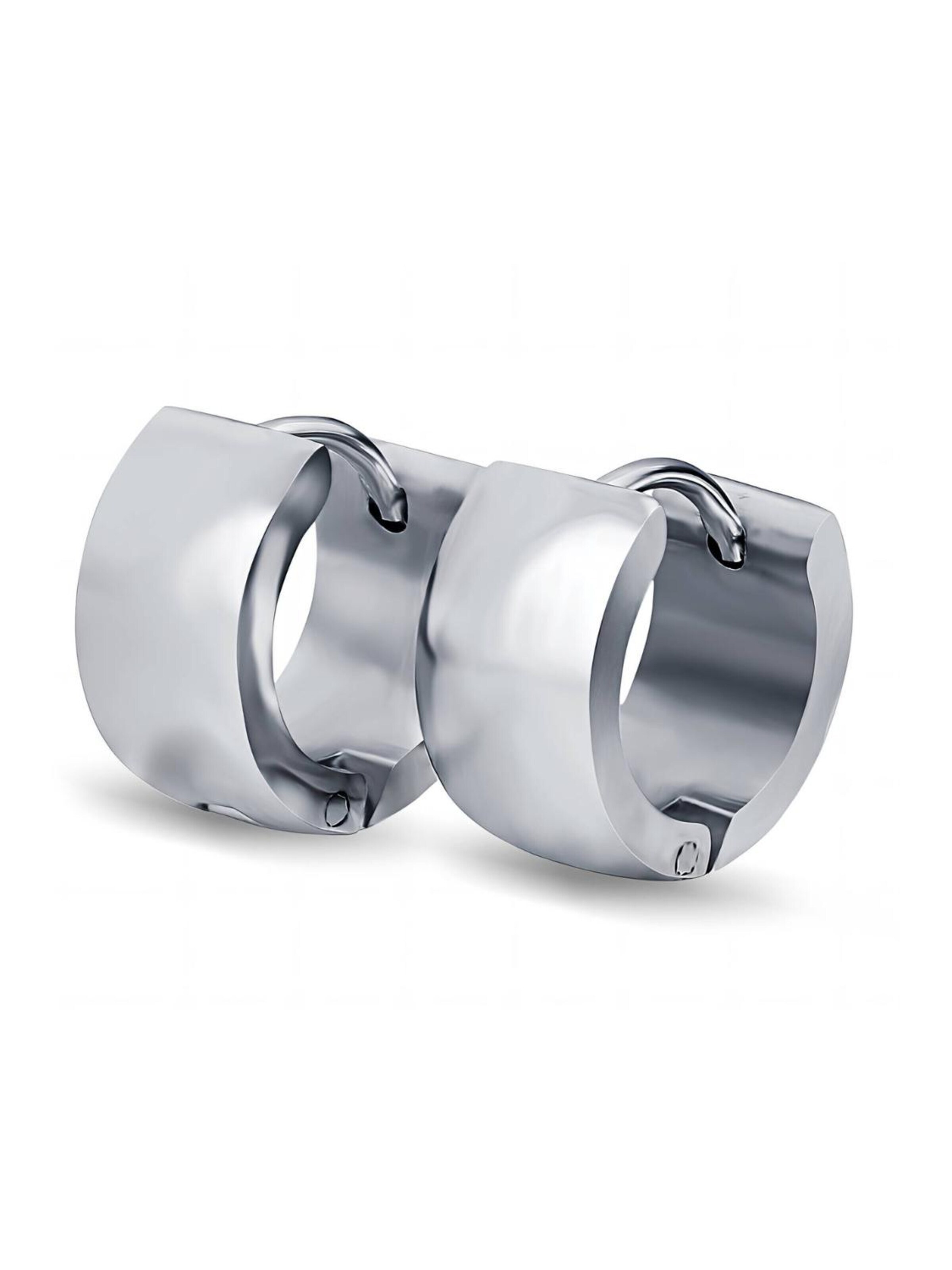 Eternal Oorbel 'Huggie Creolen' in Zilver: voorkant