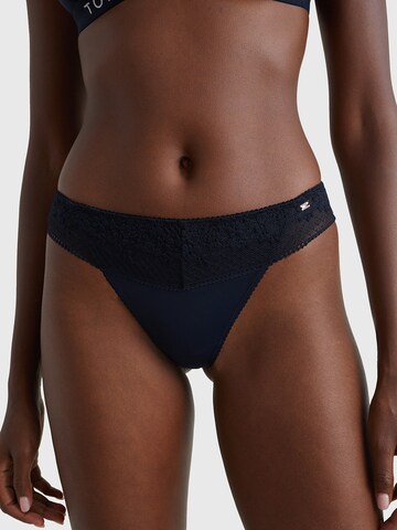 Tommy Hilfiger Underwear Thong 'Ditsy' in Blue: front