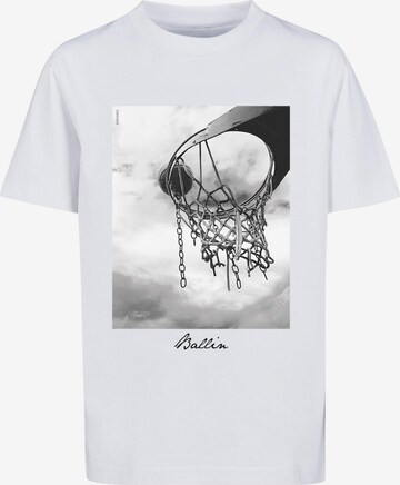 T-Shirt Mister Tee en blanc : devant