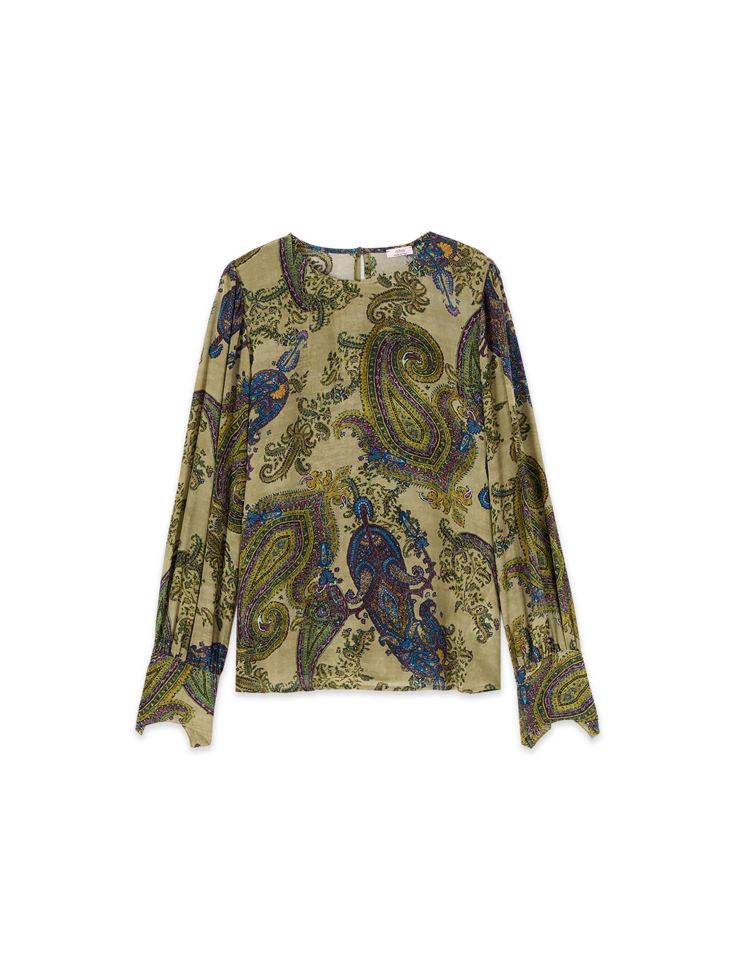 oltre - Blusa en verde: frente