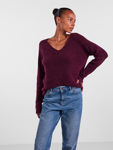 PIECES Sweater 'Ellen' in Purple: front