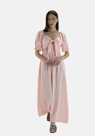 Elara Dress in Pink: front