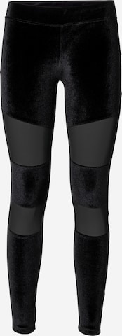 Urban Classics Skinny Leggings in Black: front