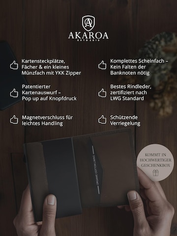 Akaroa Wallet 'Slim Wallet Pelle II' in Brown