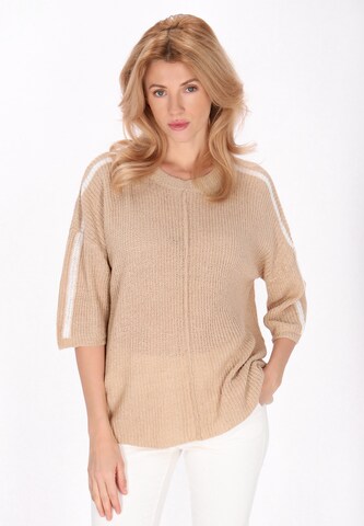 Usha - Jersey 'Comfy' en beige: frente
