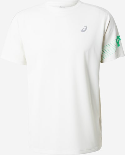 ASICS Tehnička sportska majica u zelena / srebro / biserno bijela, Pregled proizvoda