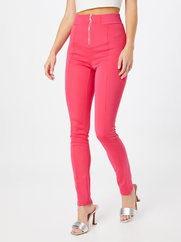 PATRIZIA PEPE Skinny Kalhoty – pink: přední strana