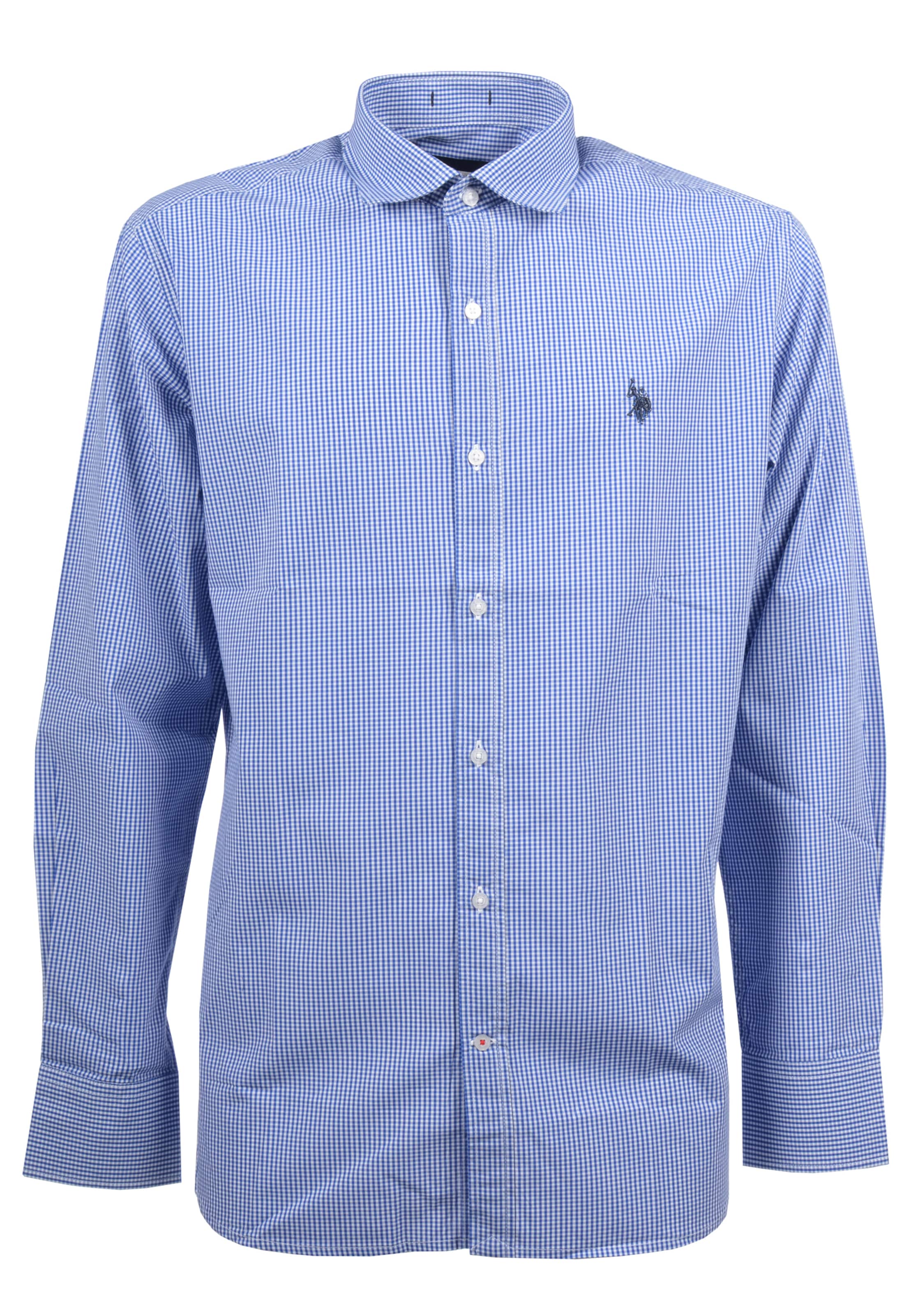 U.S. POLO ASSN. Regular fit Overhemd in Blauw: voorkant