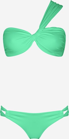 SEA ME SWIM Bandeau Bikini 'BORA BORA' in Green: front