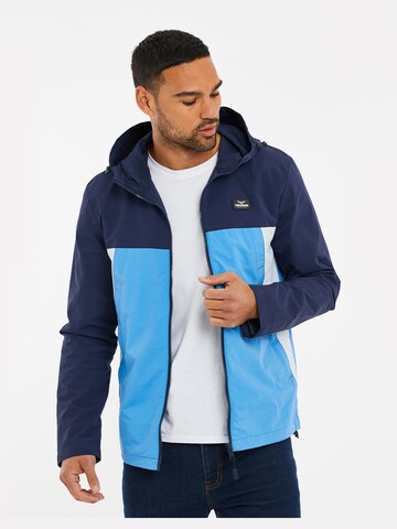 Threadbare Between-season jacket 'Radio' in Blue: front