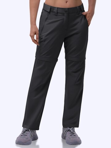 33,000ft Regular Outdoor Pants '33,000ft Women's Convertible Hiking Trousers' in Black: front