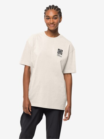 JACK WOLFSKIN T-shirt i beige: framsida