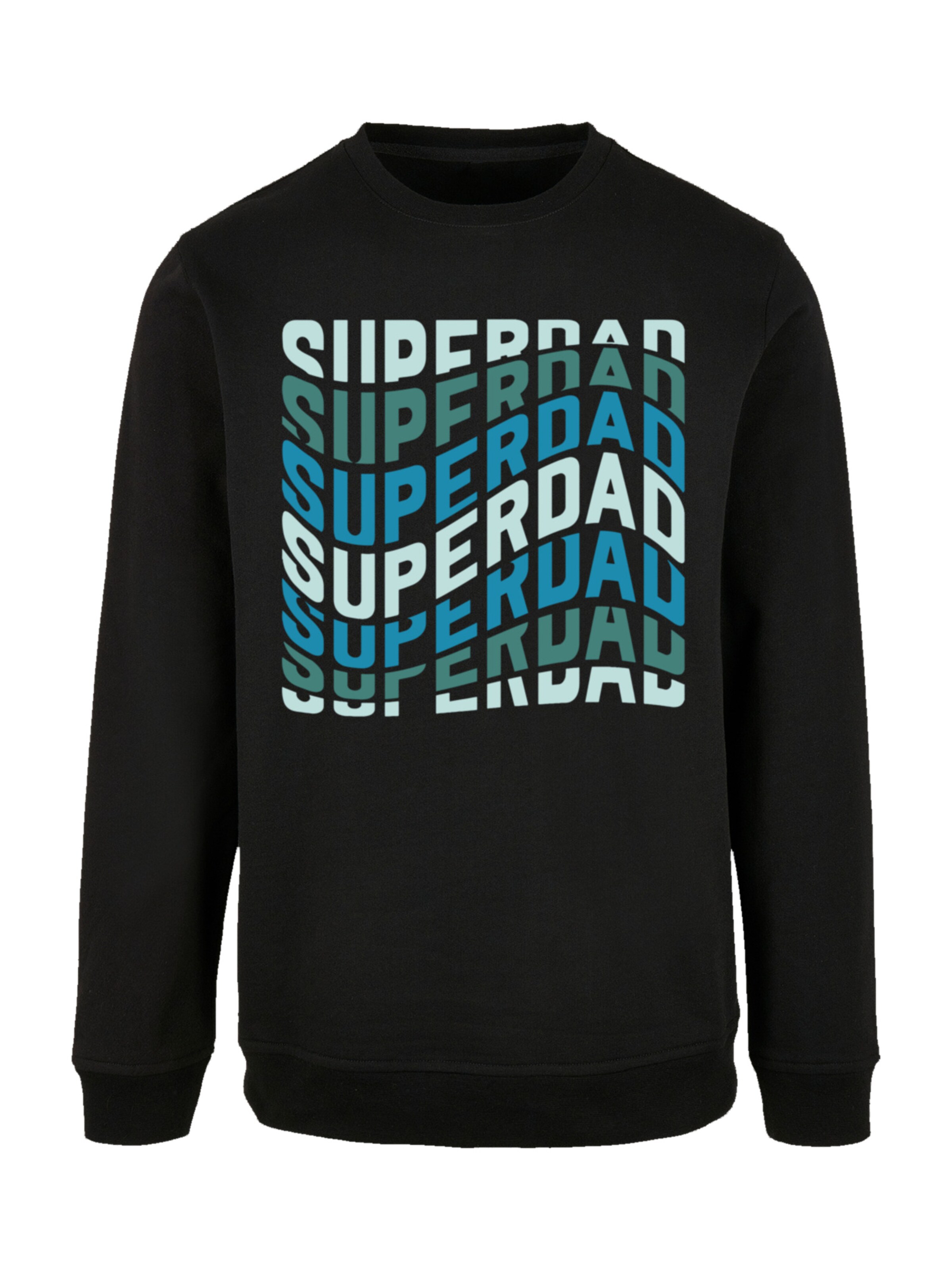 Sweat-shirt 'Super Dad Retro Trend Vatertags Design Für Papas' F4NT4STIC en noir : devant