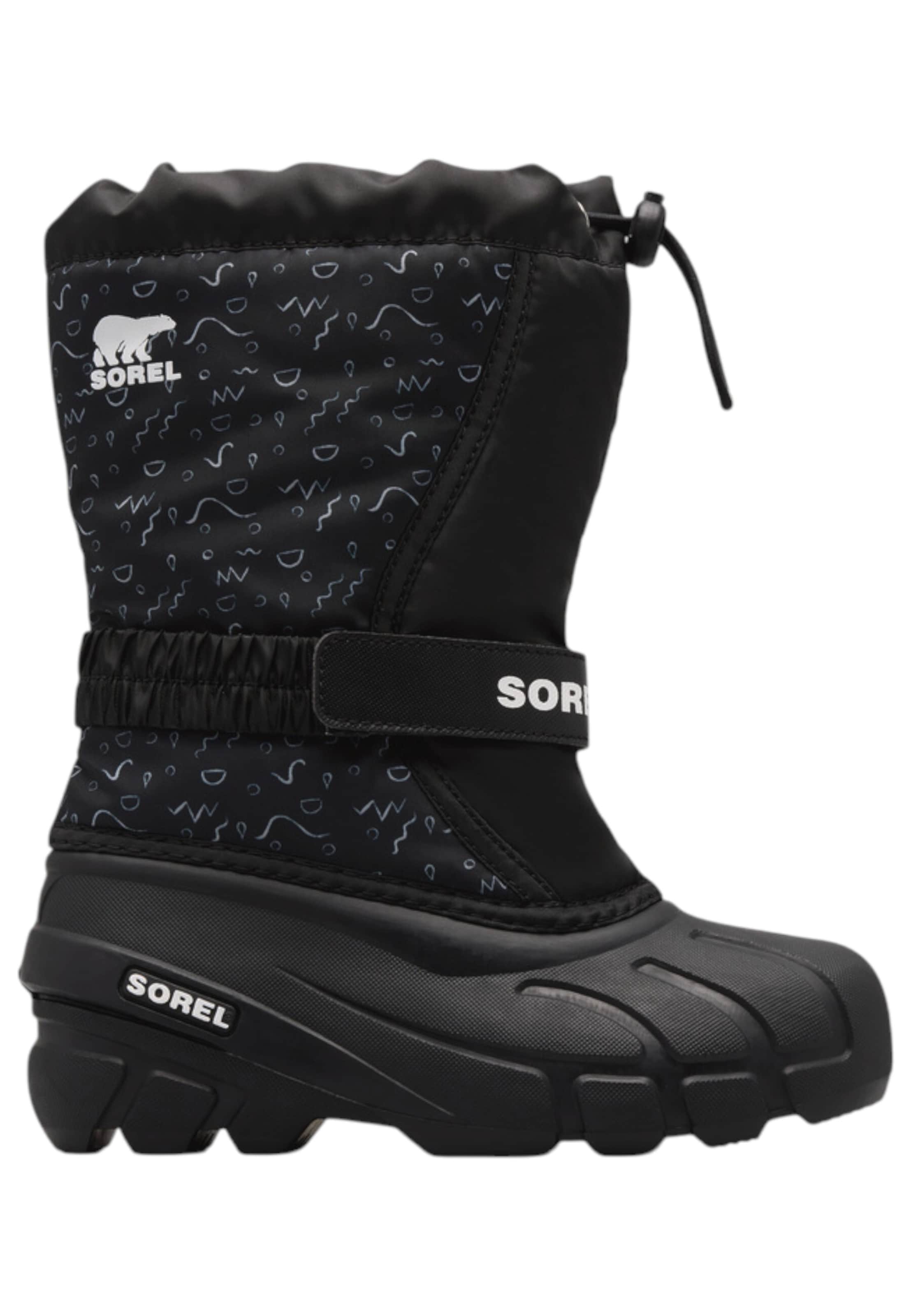 Bottes de neige SOREL en noir : devant