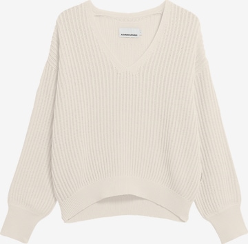 Pull-over 'Rabeaa Crochet Lino' ARMEDANGELS en beige : devant