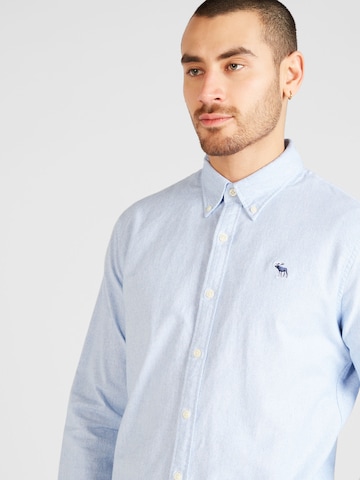 Abercrombie & Fitch Regular fit Overhemd in Blauw