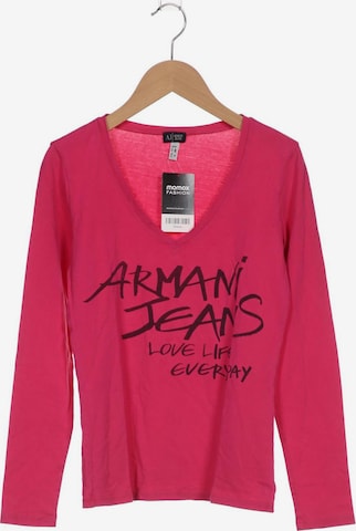 Armani Jeans Langarmshirt L in Pink: Vorderseite