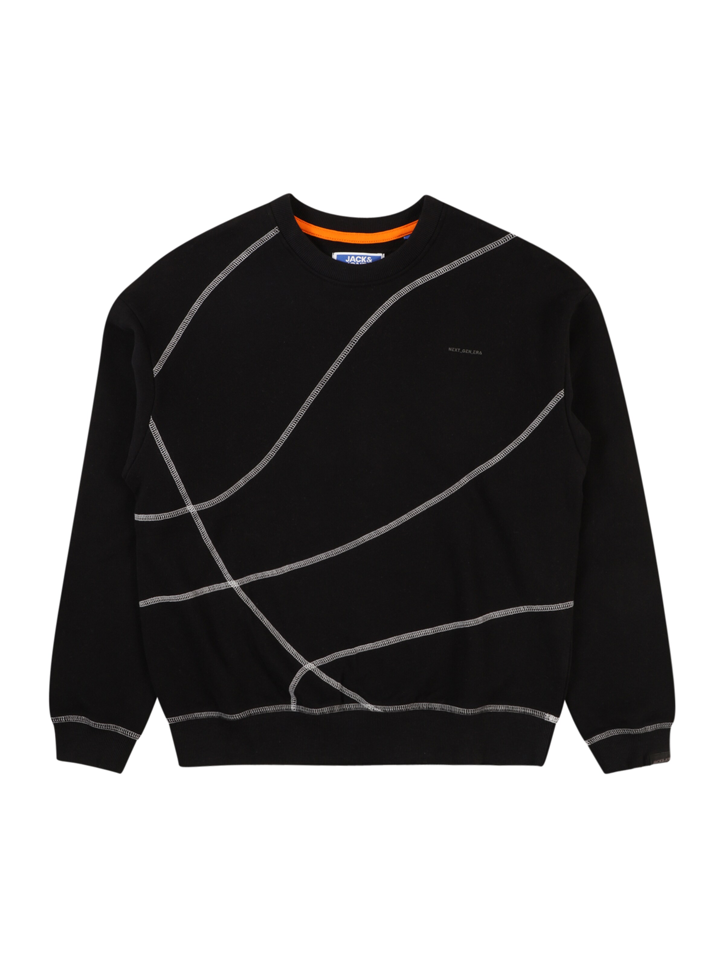 Jack & Jones Junior Sweatshirt 'Conxtgen ' in Zwart: voorkant
