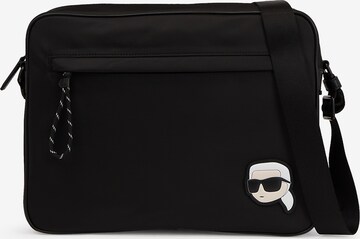 juoda Karl Lagerfeld „Messenger“ stiliaus rankinė: priekis