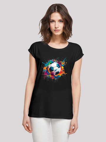 F4NT4STIC Shirt 'Bunte Fußball Grafik' in Black: front