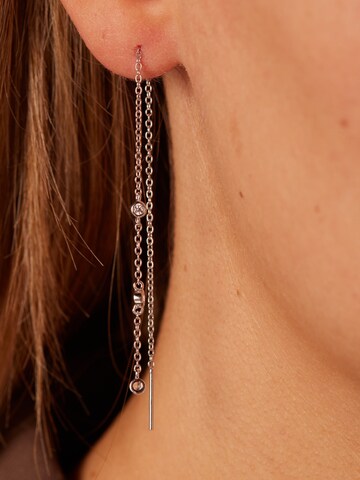 Boucles d'oreilles Lucardi en argent : devant