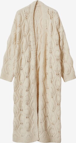 MANGO Knit Cardigan 'Hadid' in Beige: front