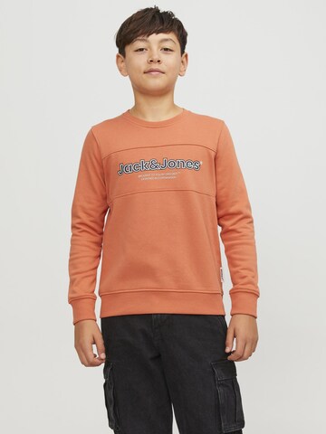 Felpa di Jack & Jones Junior in arancione: frontale