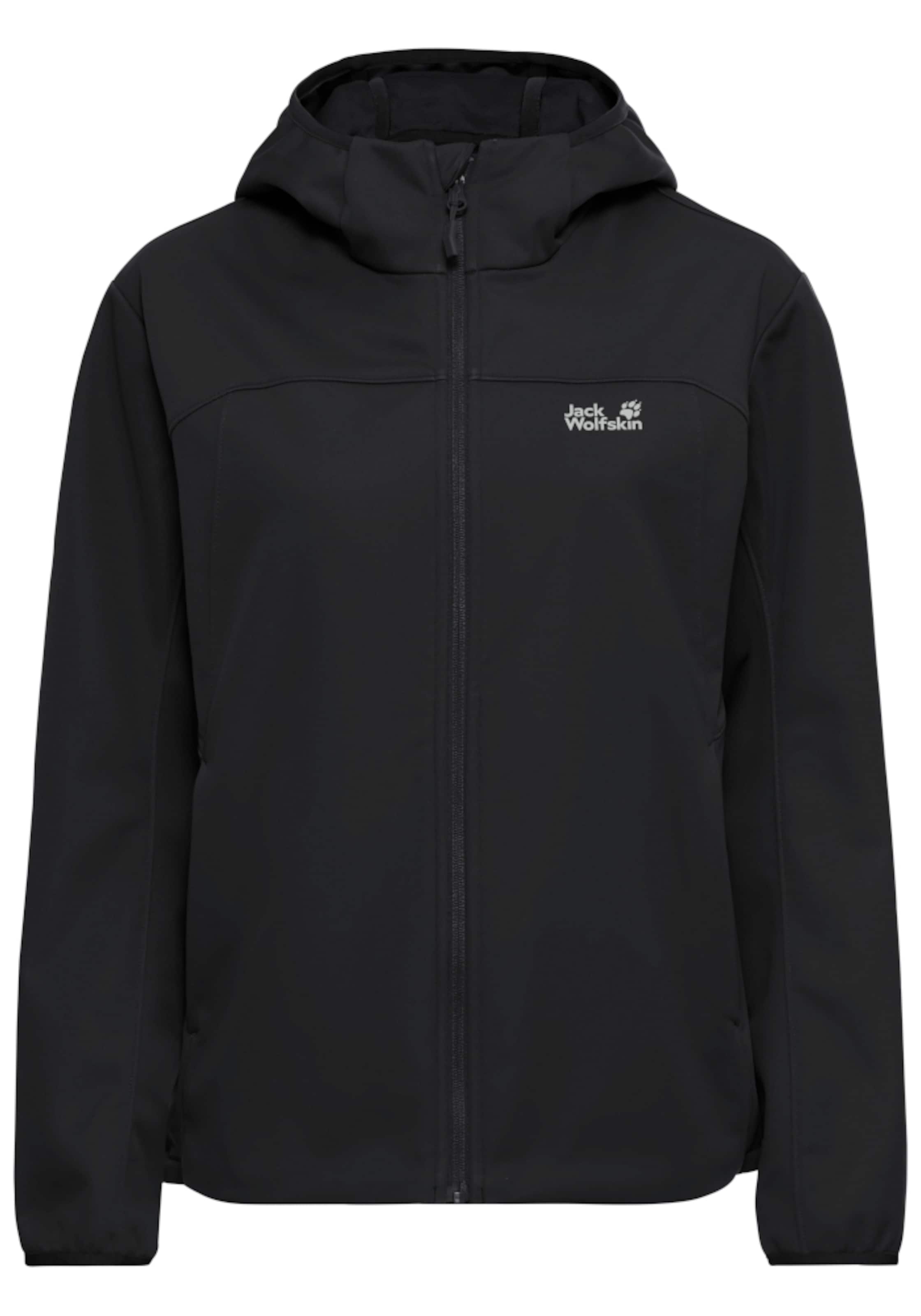 JACK WOLFSKIN - Casaco outdoor 'WINDHAIN 2' em preto: frente