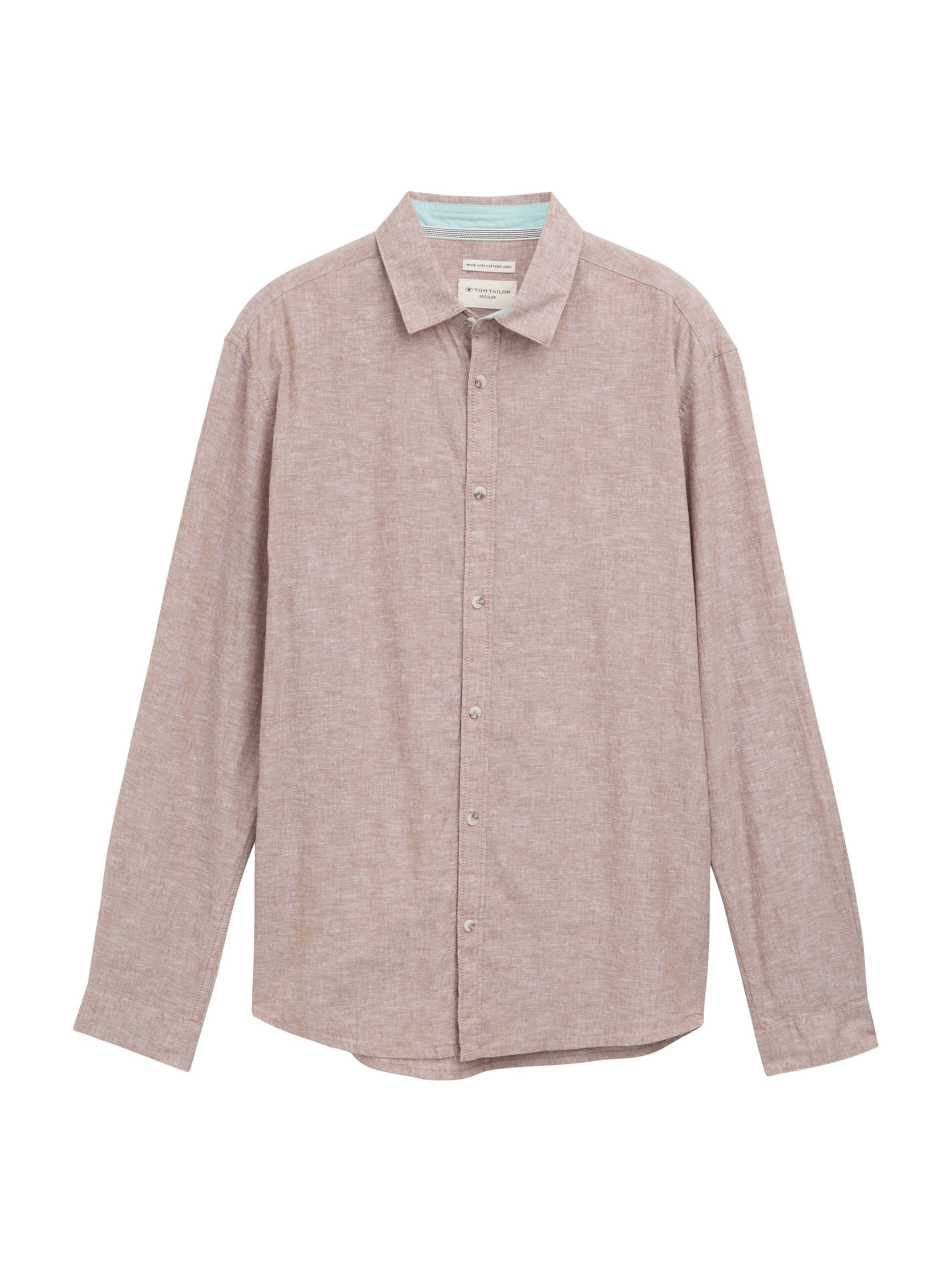 TOM TAILOR Regular fit Πουκάμισο σε καφέ: μπροστά