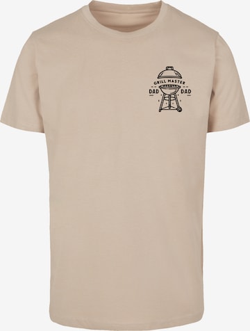 T-Shirt 'Vatertag Grill Master Für BBQ-Väter' F4NT4STIC en beige : devant