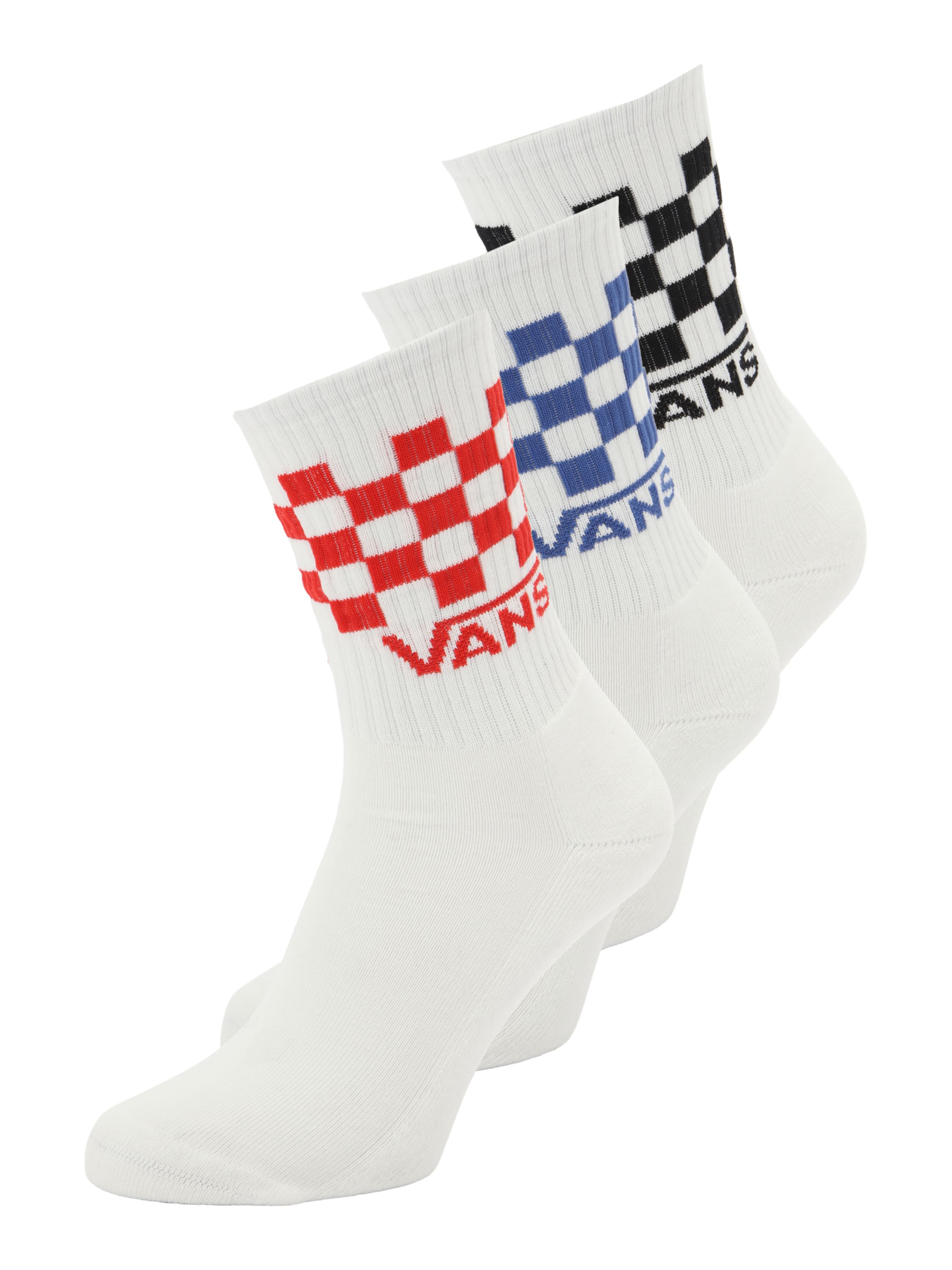 VANS Chaussettes 'CLASSIC' en bleu / rouge / noir / blanc, Vue avec produit