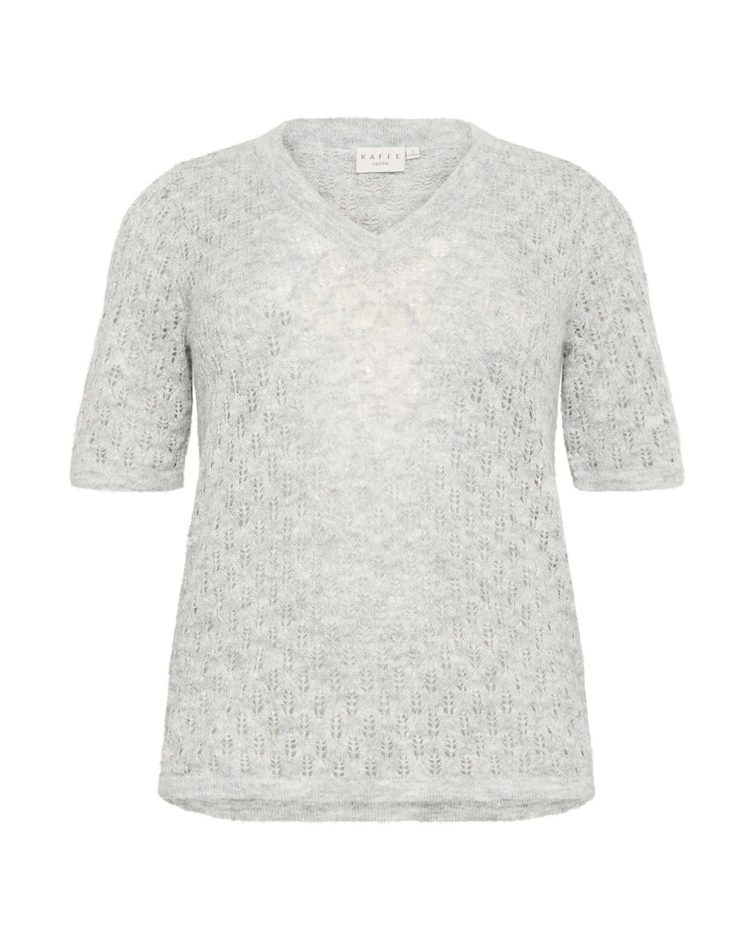 KAFFE CURVE Sweater 'Loura' in Grey: front