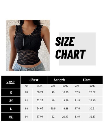 Haut 'Lace Tops' MEETWEE en noir