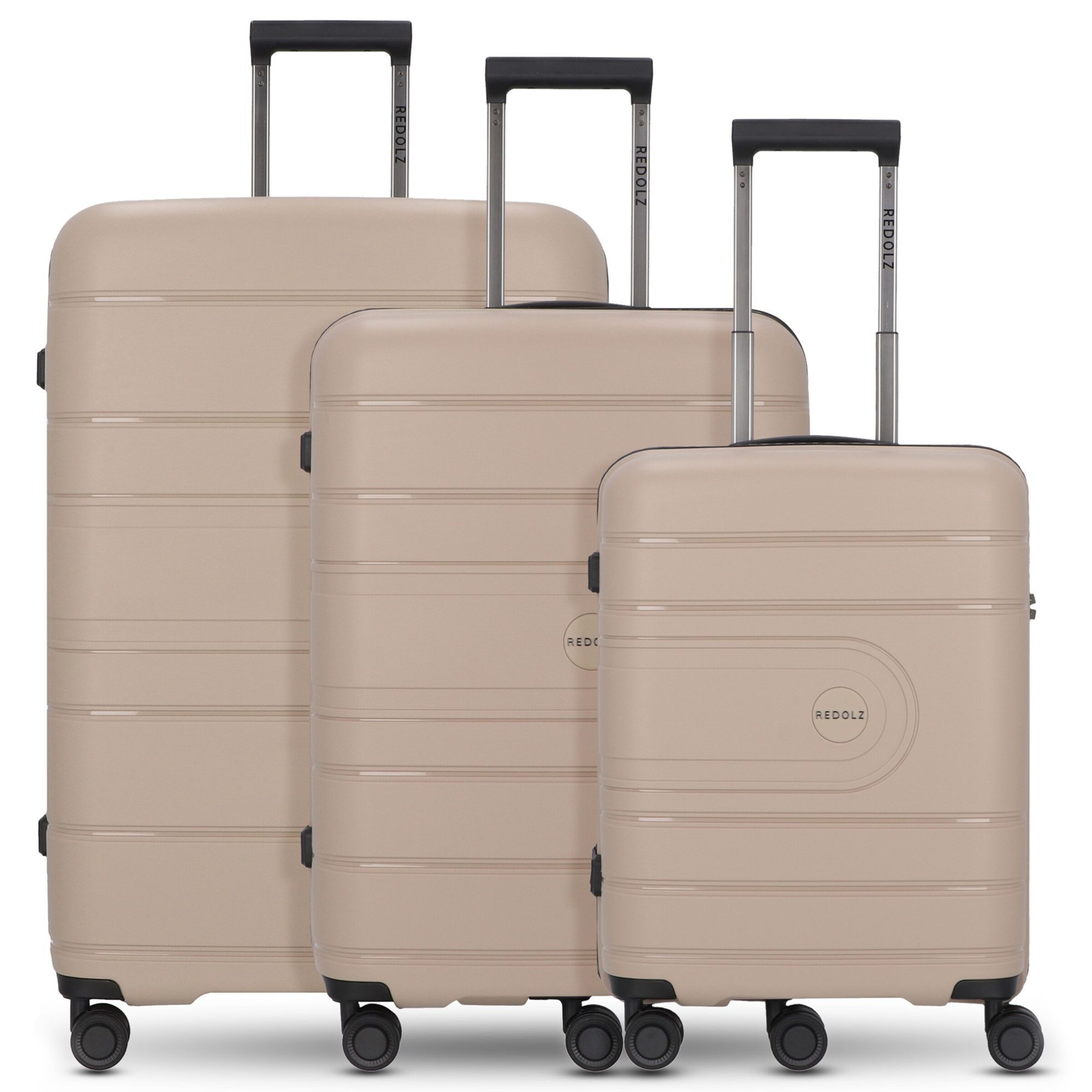 Redolz Suitcase Set in Beige: front