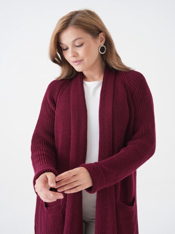 WOMAN VISION Gebreide mantel in Rood