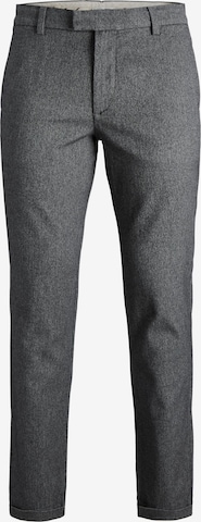 JACK & JONES Pleat-Front Pants 'Ollie Milo' in Grey: front