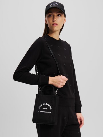 Karl Lagerfeld - Bolso de mano 'Rue St-Guillaume Square' en negro: frente