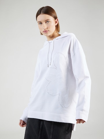 Sweat-shirt 'Elphala' BOSS en blanc : devant