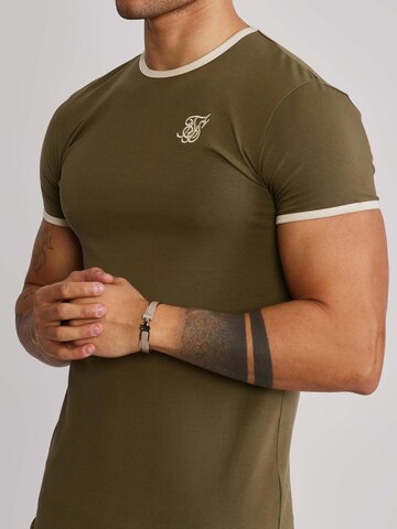 SikSilk Shirt 'Ringer' in Green