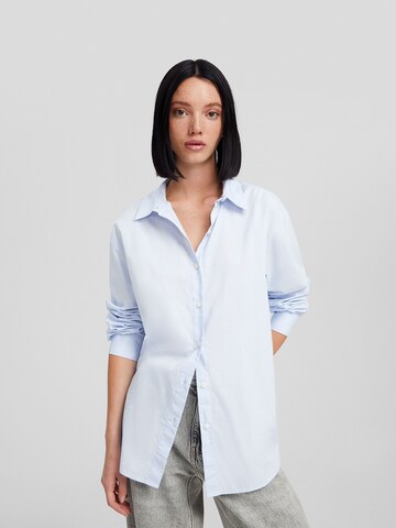 Bershka Blouse in Blue: front