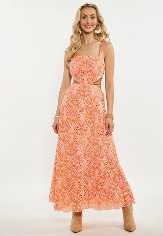 IZIA Dress in Orange: front